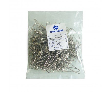 AQUA MARINE - Ball Bearing Swivels With Coastlock Snap Nickel Plated
